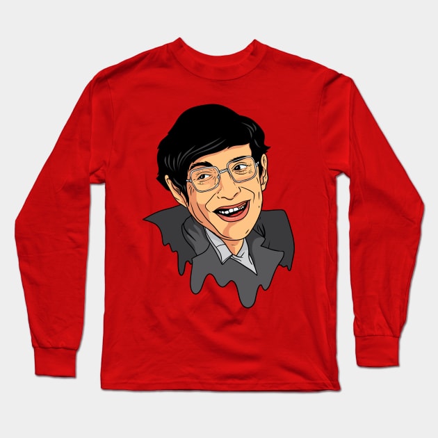 Stephen Hawking Long Sleeve T-Shirt by nelsoncancio